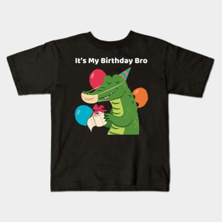 It's My Birthday Bro Crocodile Kids T-Shirt